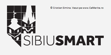 Logo Sibiu SMART – varianta alb negru